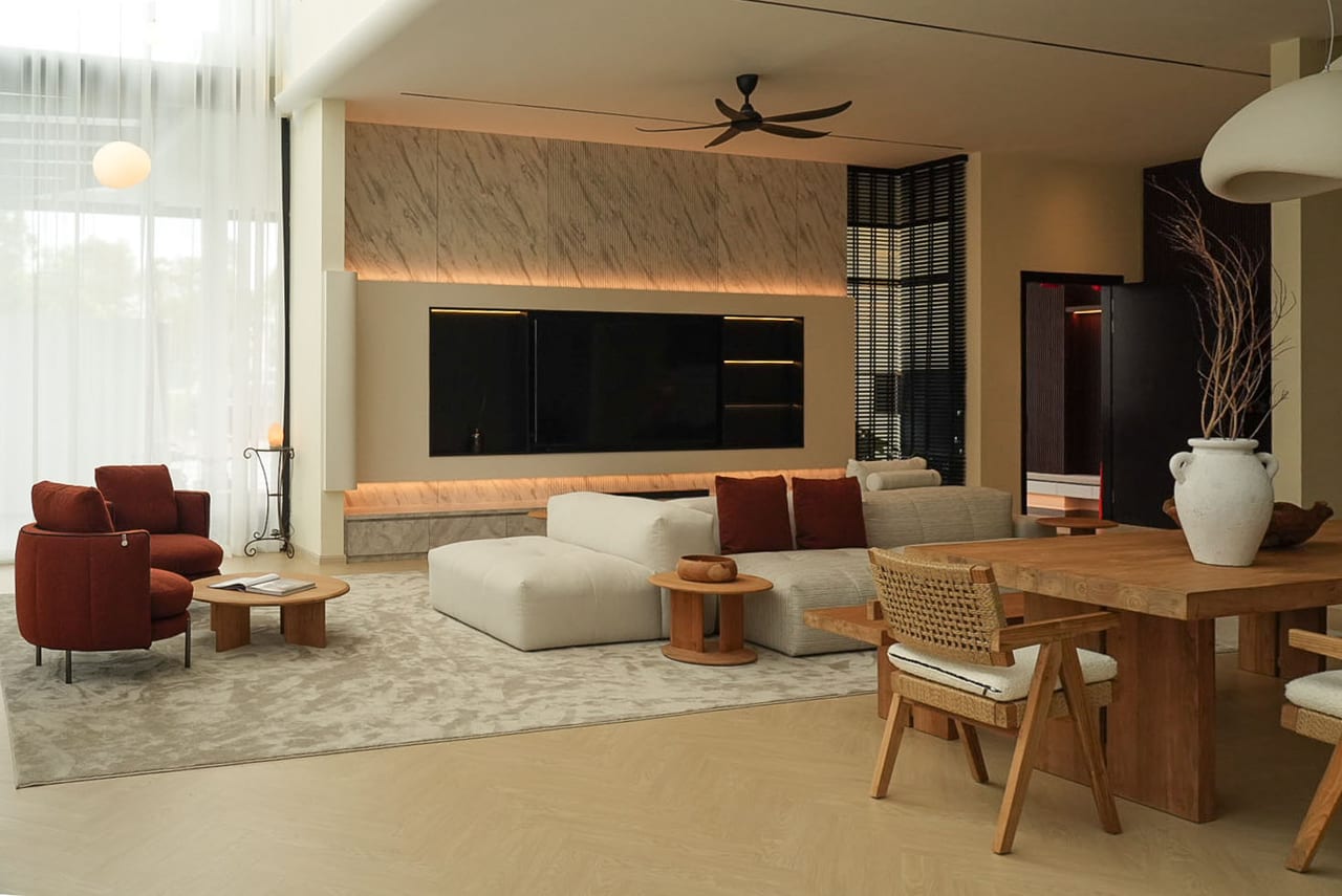 Bookcase in an interior