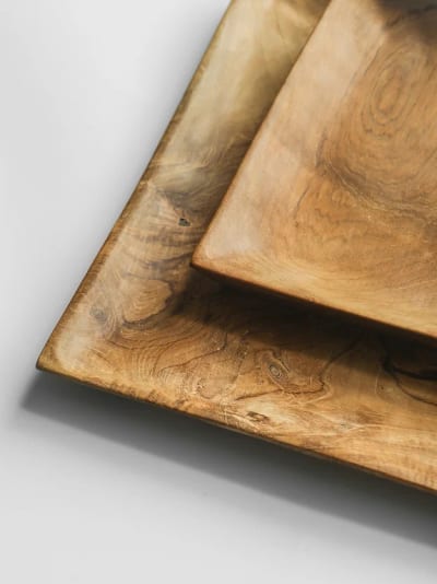 Square Teak Plate